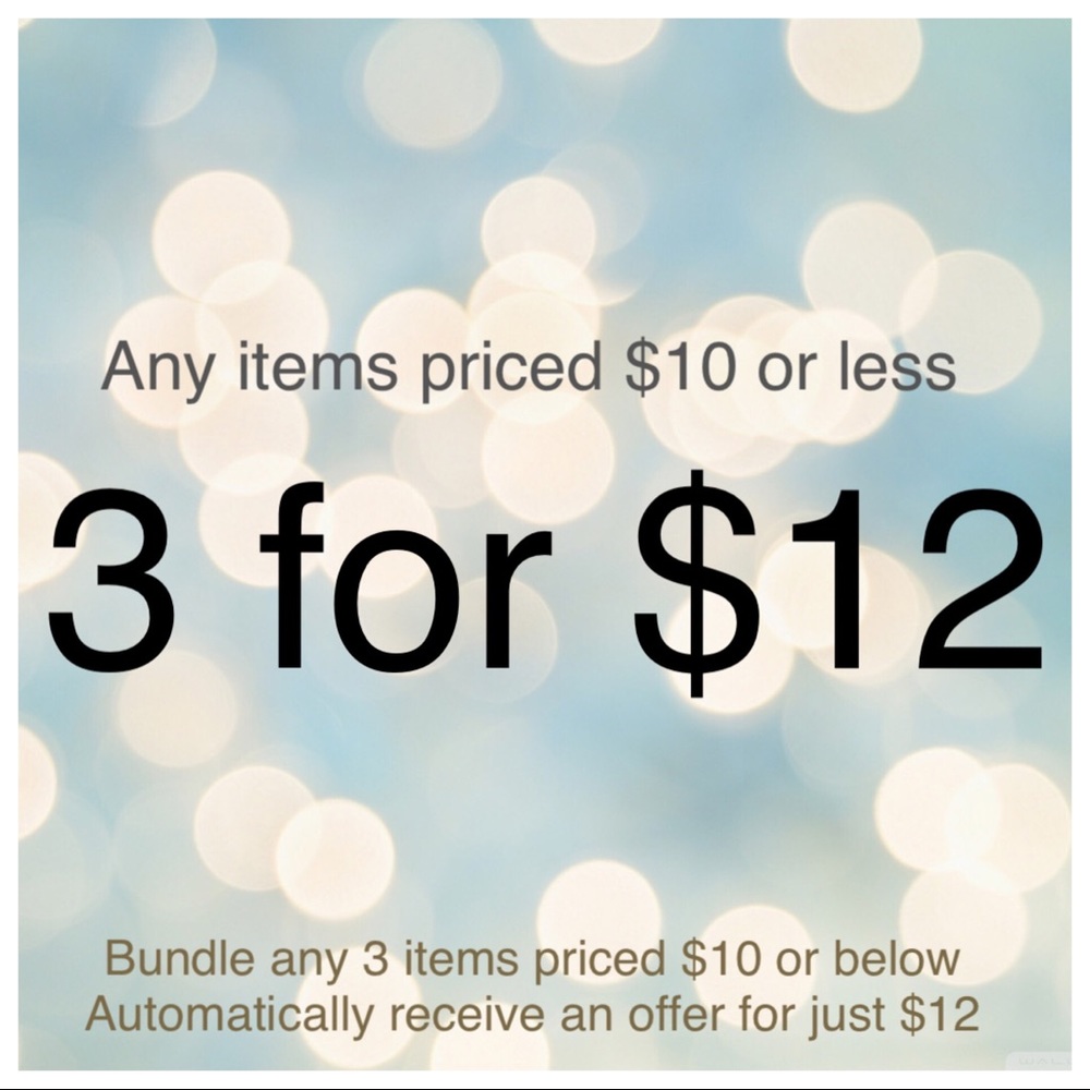 3 for $12 bundle offer